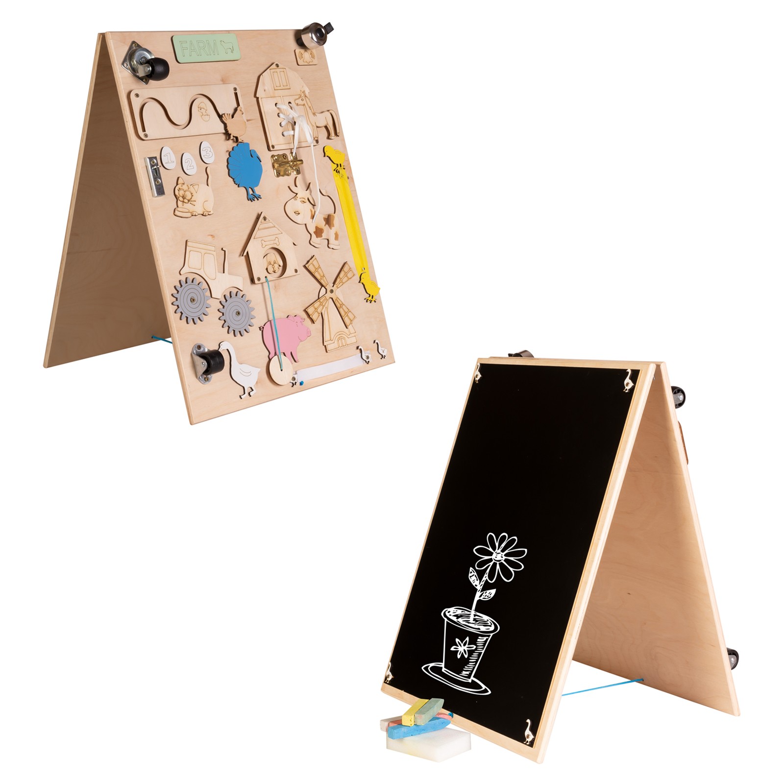 Tableau d'activité sensoriel Montessori en bois - Gris - 50 cm - Jeux  d'éveil - Puériculture - Enfants, jouets et jeux