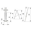 XTRA Echelle en aluminium 2 plans