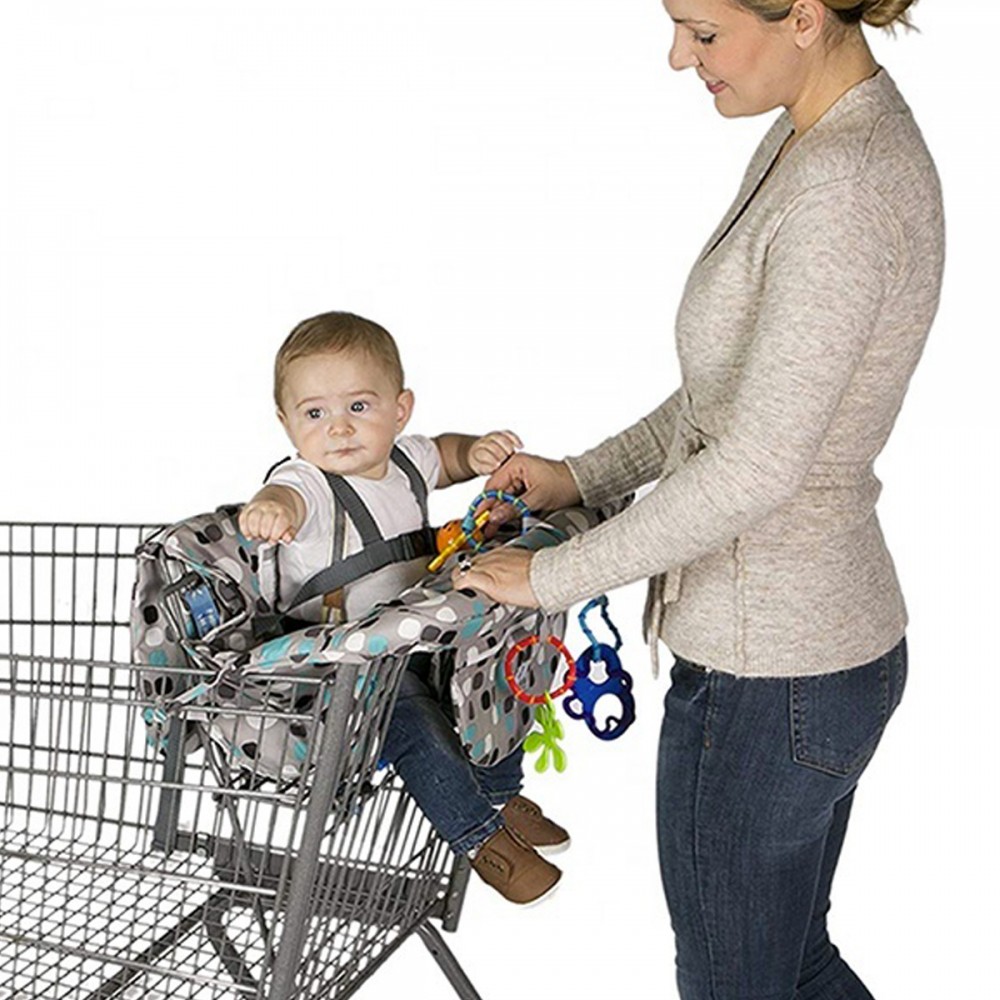Housse protège chariot caddie chaise haute pour enfant avec ceinture