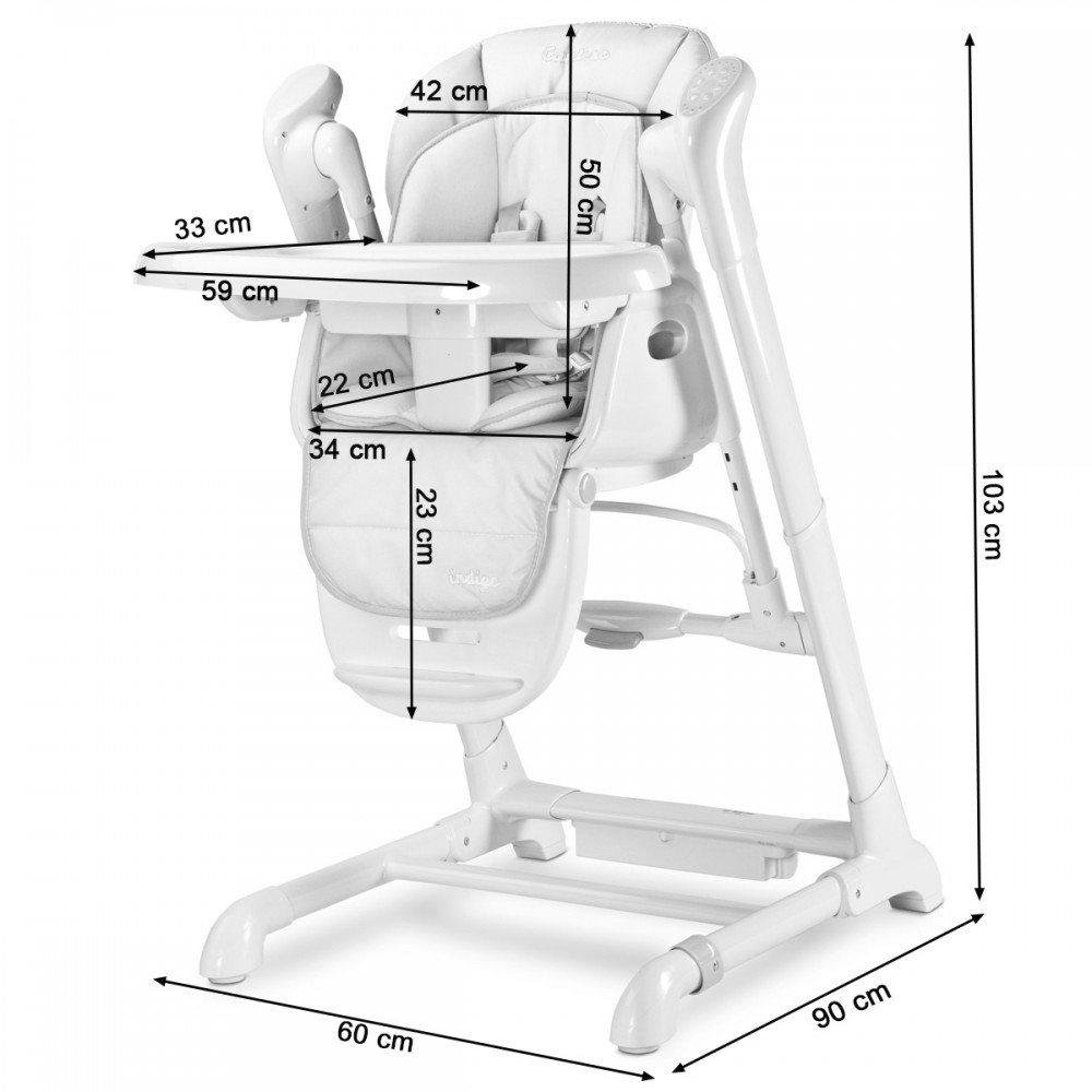 Niles 3en1 balancelle motorisée et connectée + chaise haute + transat -  Conforama