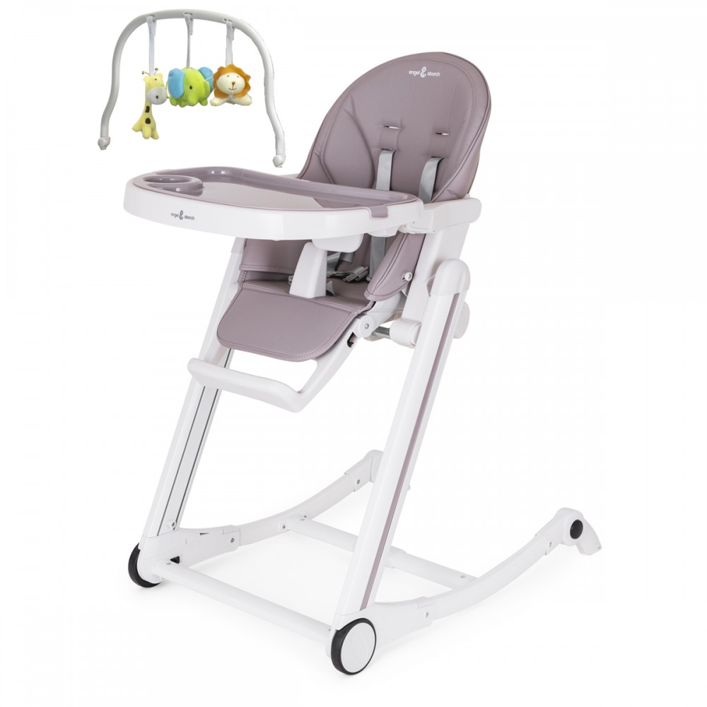 Chaise haute pliante portable avec plateau réglable pour bébés et  tout-petits, grise - LIVINGbasics®