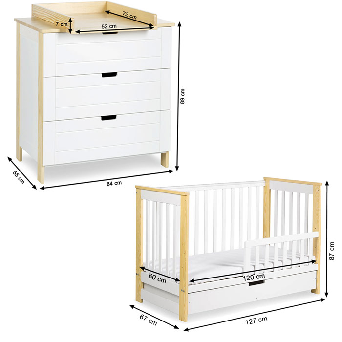 Iwo Ensemble Commode A Langer Lit Bebe Cdiscount Puericulture Eveil Bebe