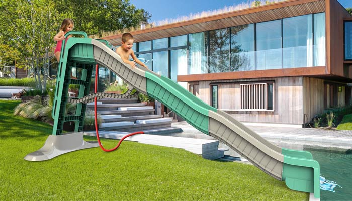 Toboggan EDGAR de 3.80 m de glisse pour enfants +3 ans - SERRES-ET