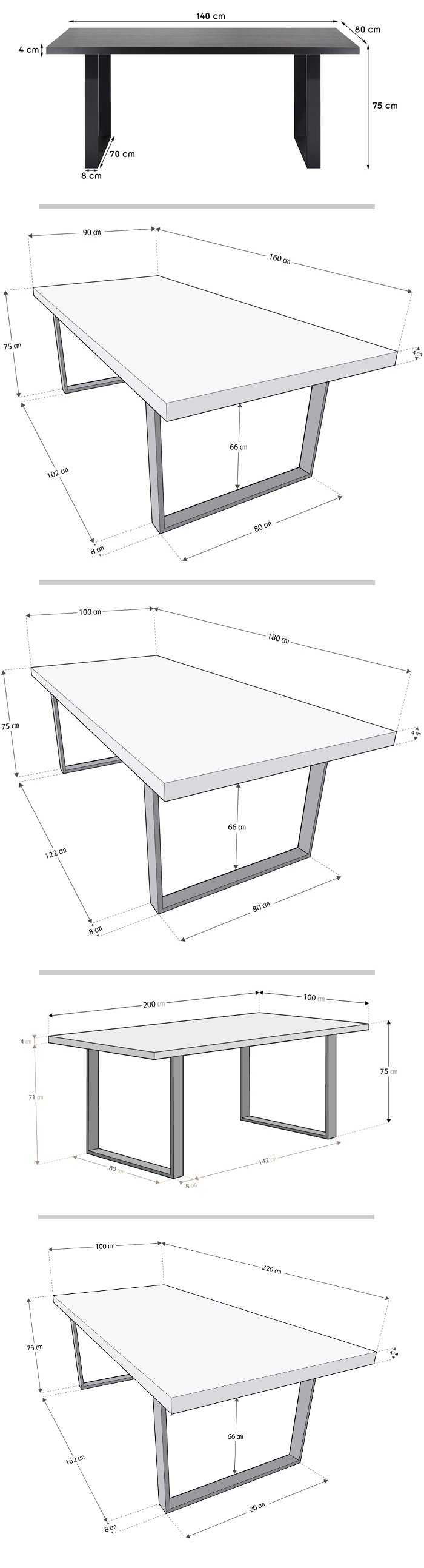 table style industriel