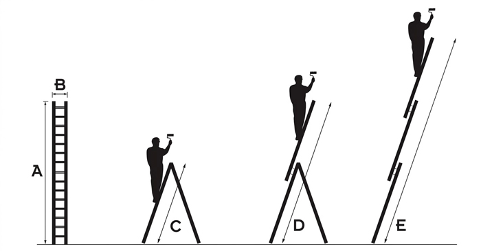 dimensions de l'échelle